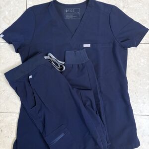 Figs Navy Blue Scrub Set